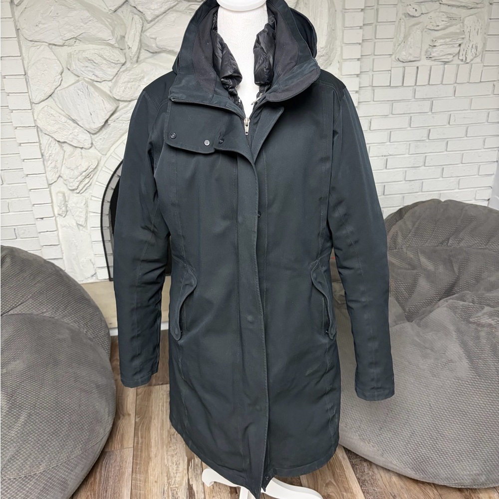 Women's Black Hooded Winter Coat